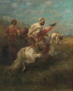 Arabs riding horses